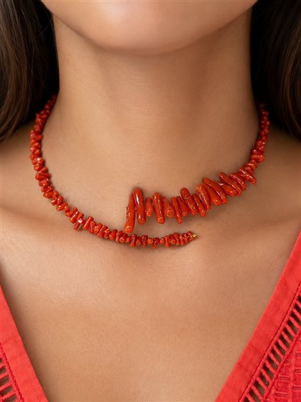 Collana Rajola Donna in Pietre dure Corallo 54-510-2 - 54-510-2